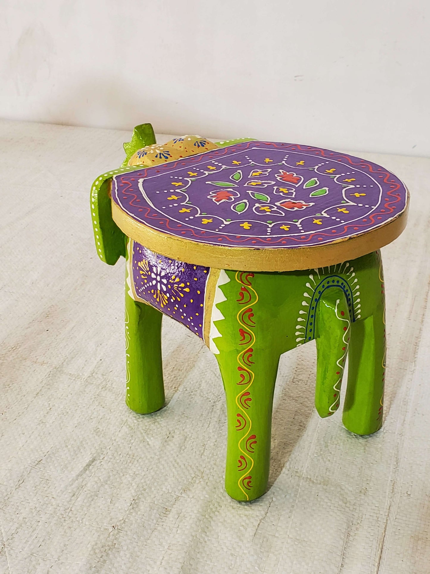 Indian Art Elephant Stool