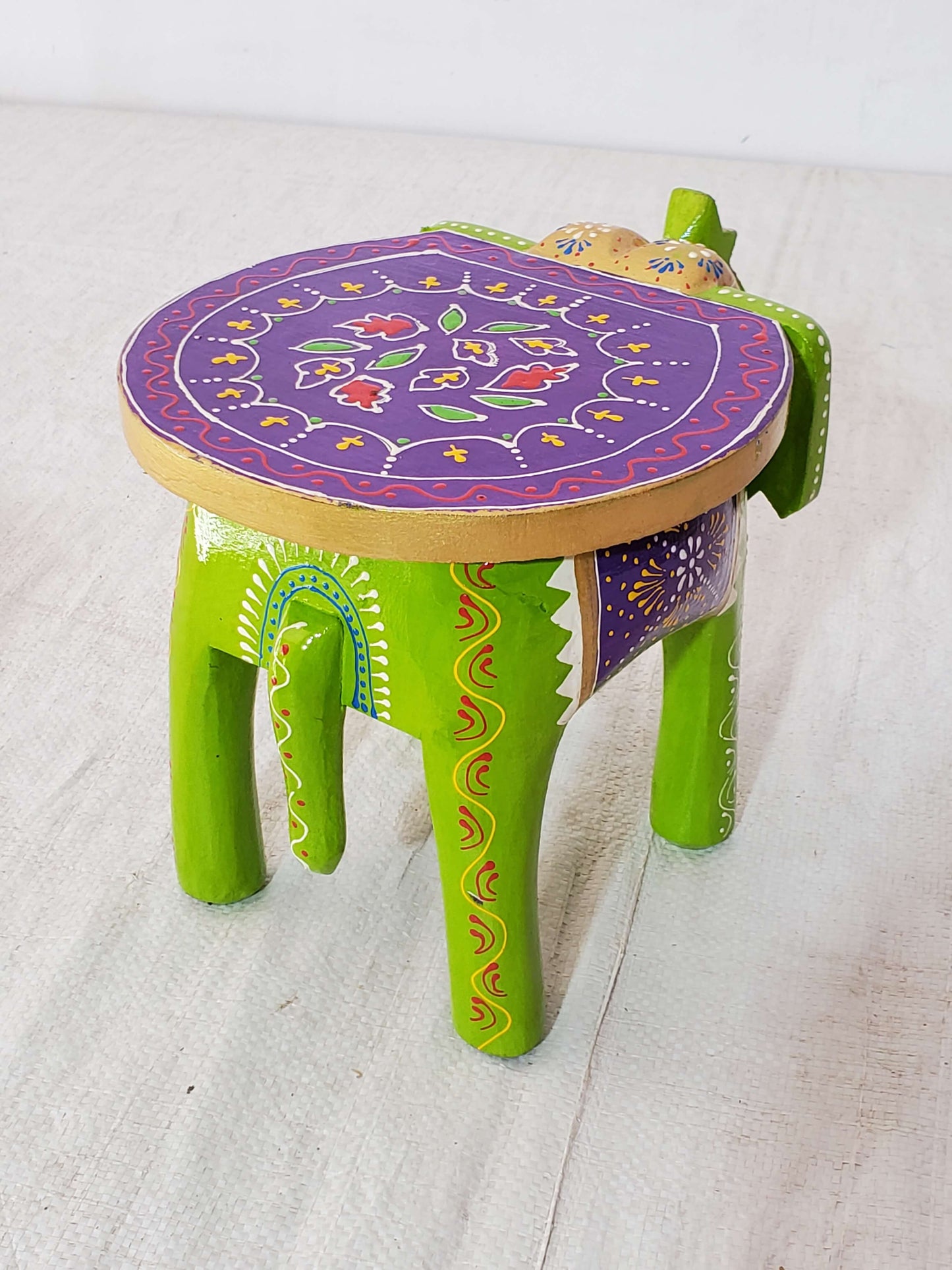Indian Art Elephant Stool
