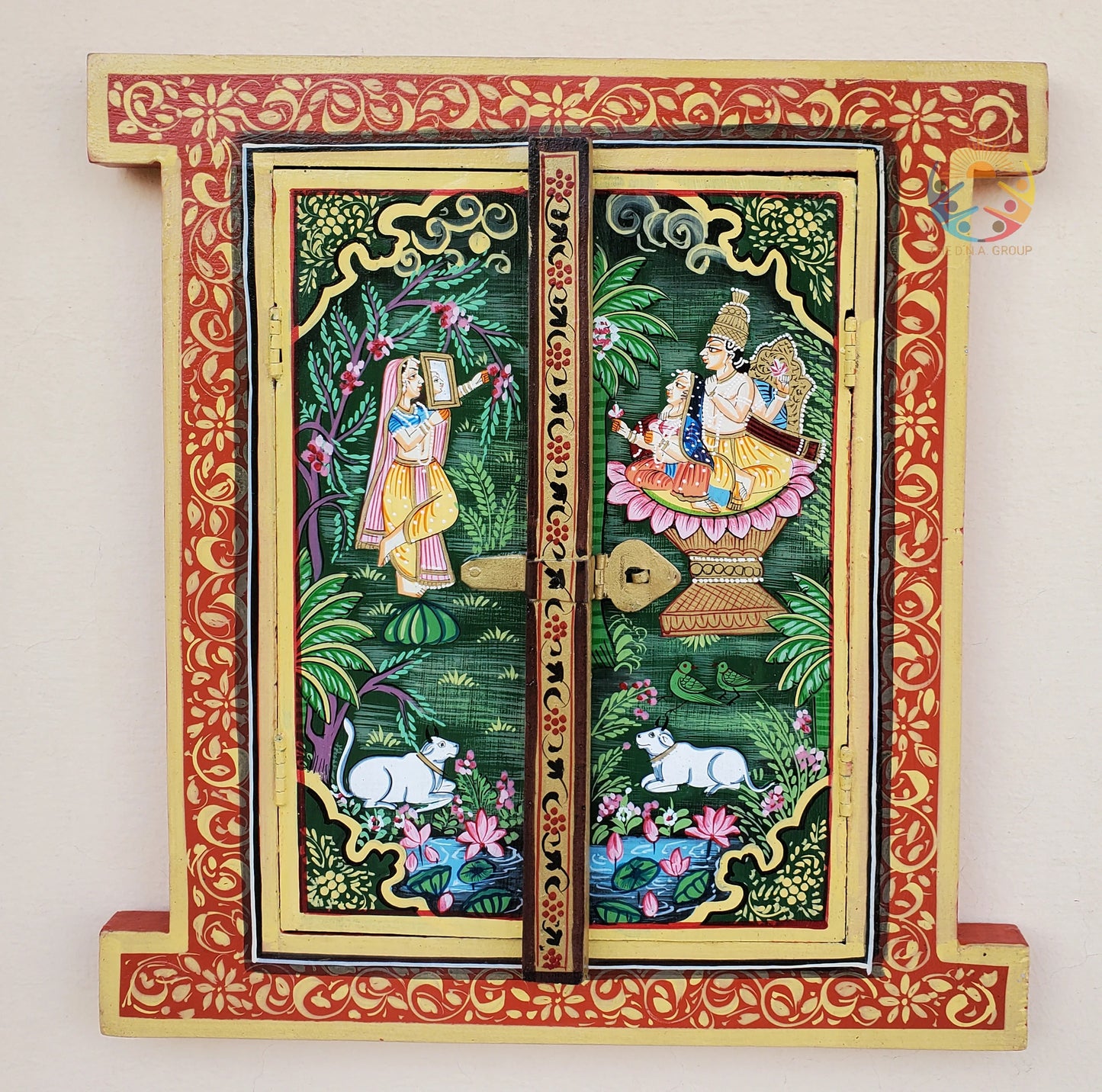 Traditional Handpainted Wooden Window