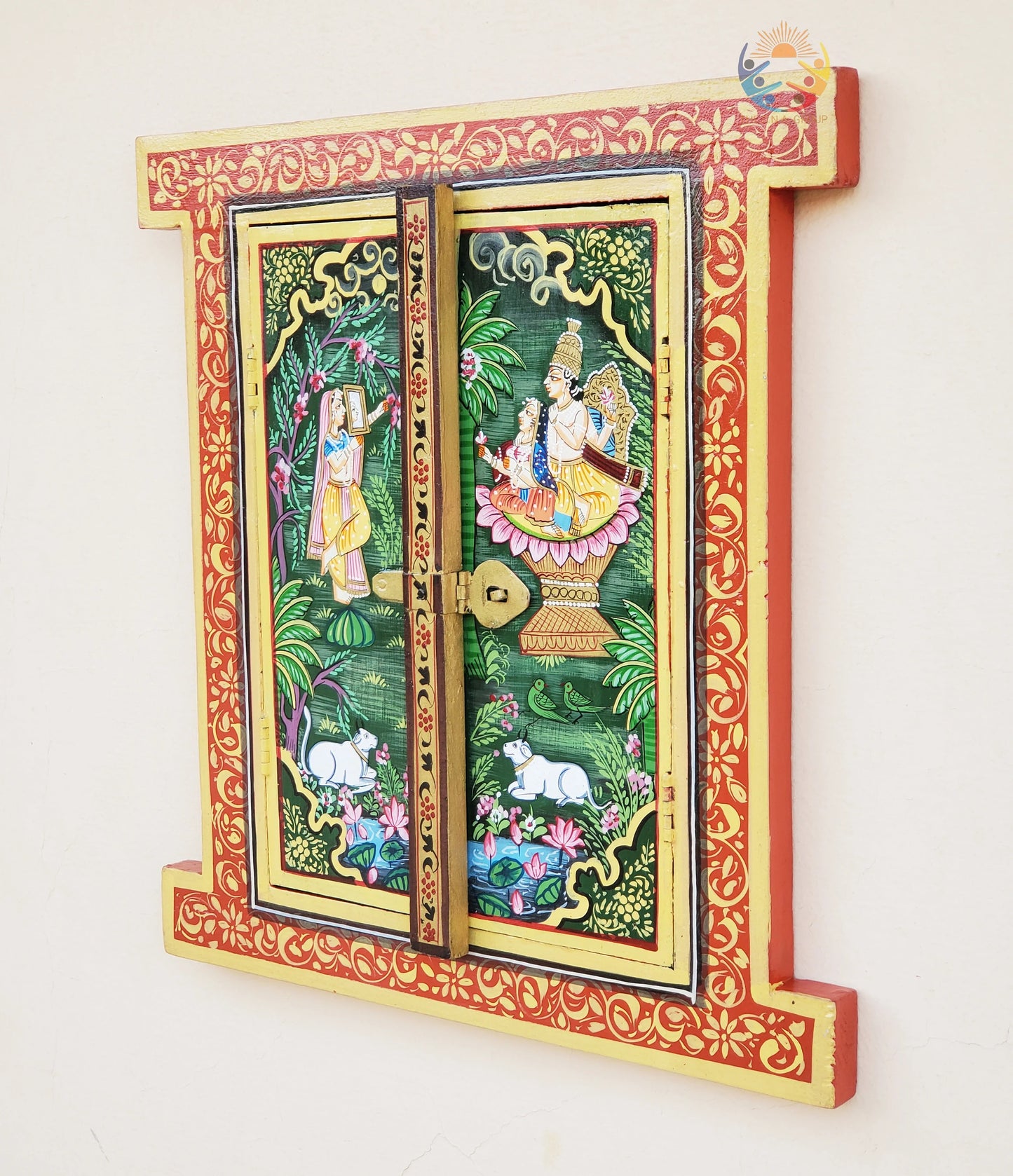 Traditional Handpainted Wooden Window