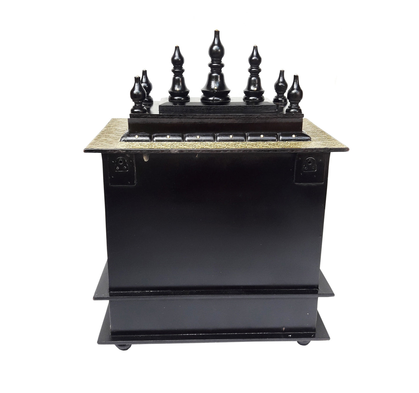 Black Wooden Temple Mandir For Home Wooden