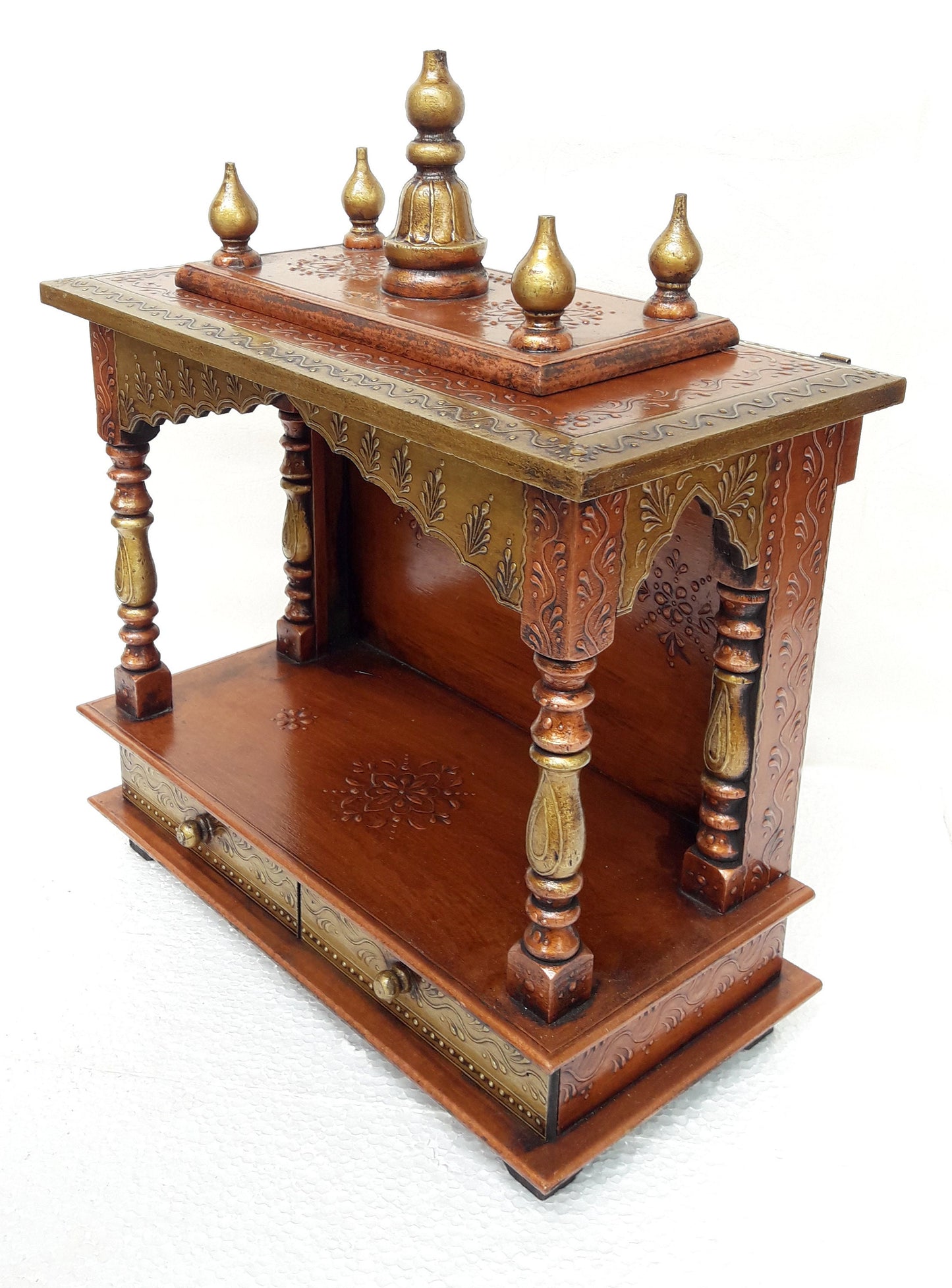 Wooden Temple Puja Mandir Hindu Model 1