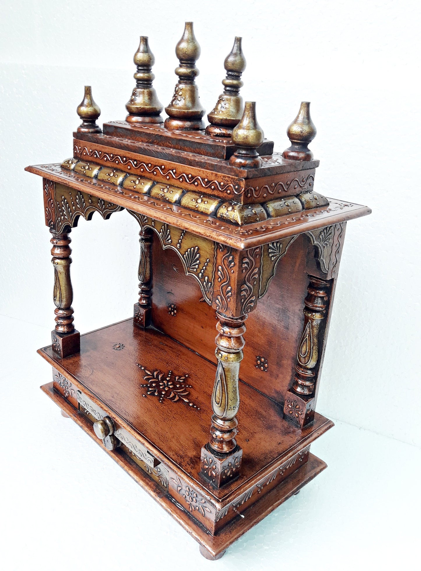 Hand Painted Wooden Temple Mandir Wooden