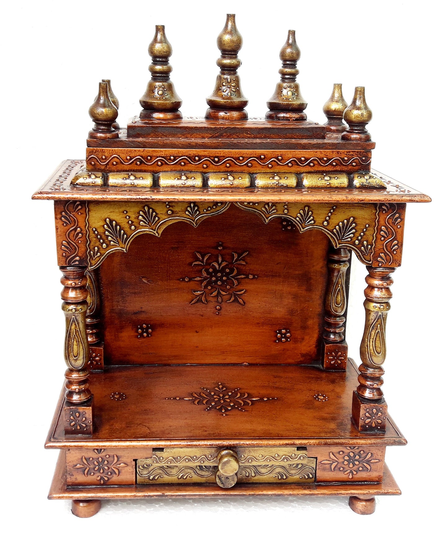 Hand Painted Wooden Temple Mandir Wooden