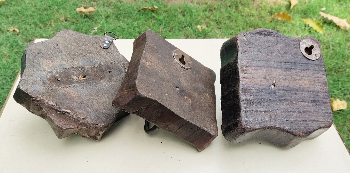 Printing Block Vintage Wooden Key Model 1 ( Set Of 3 )