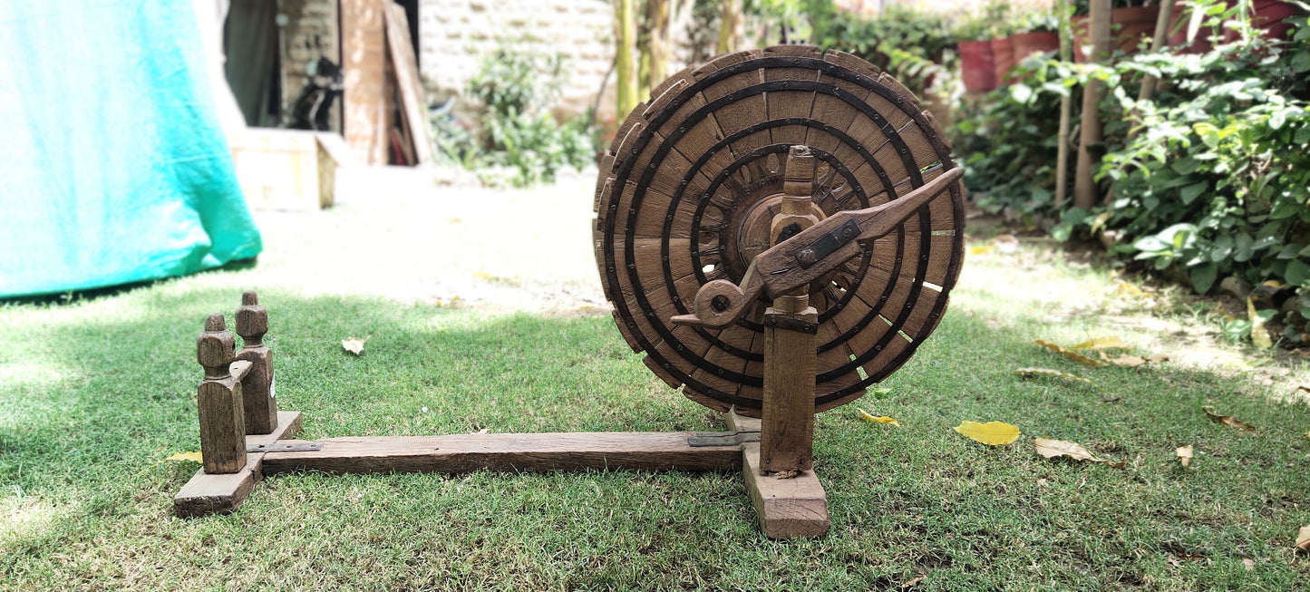 Antique Vintage Wooden Gandhi Charkha Wood