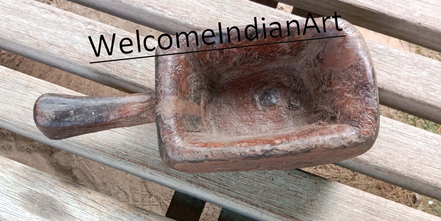 Vintage Wooden Scoop Old Rustic Wood