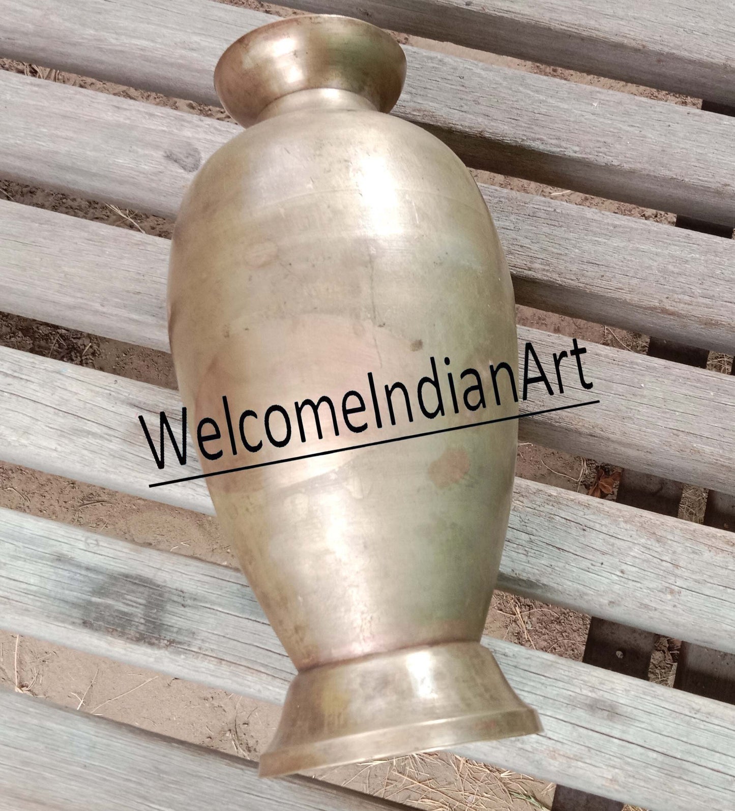 Brass Antique Vase Rustic Flower Brass