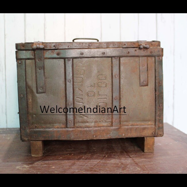 Antique Wooden Box Antique Advertising Metal