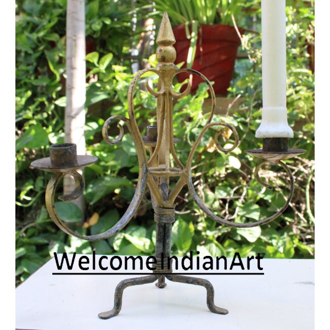 Vintage Style Metal Candle Stand
