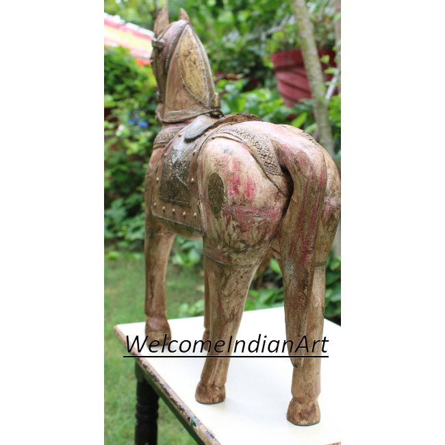 Antique Painted Horse, Hand Carved Model 1
