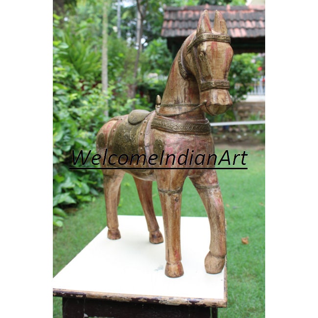 Antique Painted Horse, Hand Carved Model 1