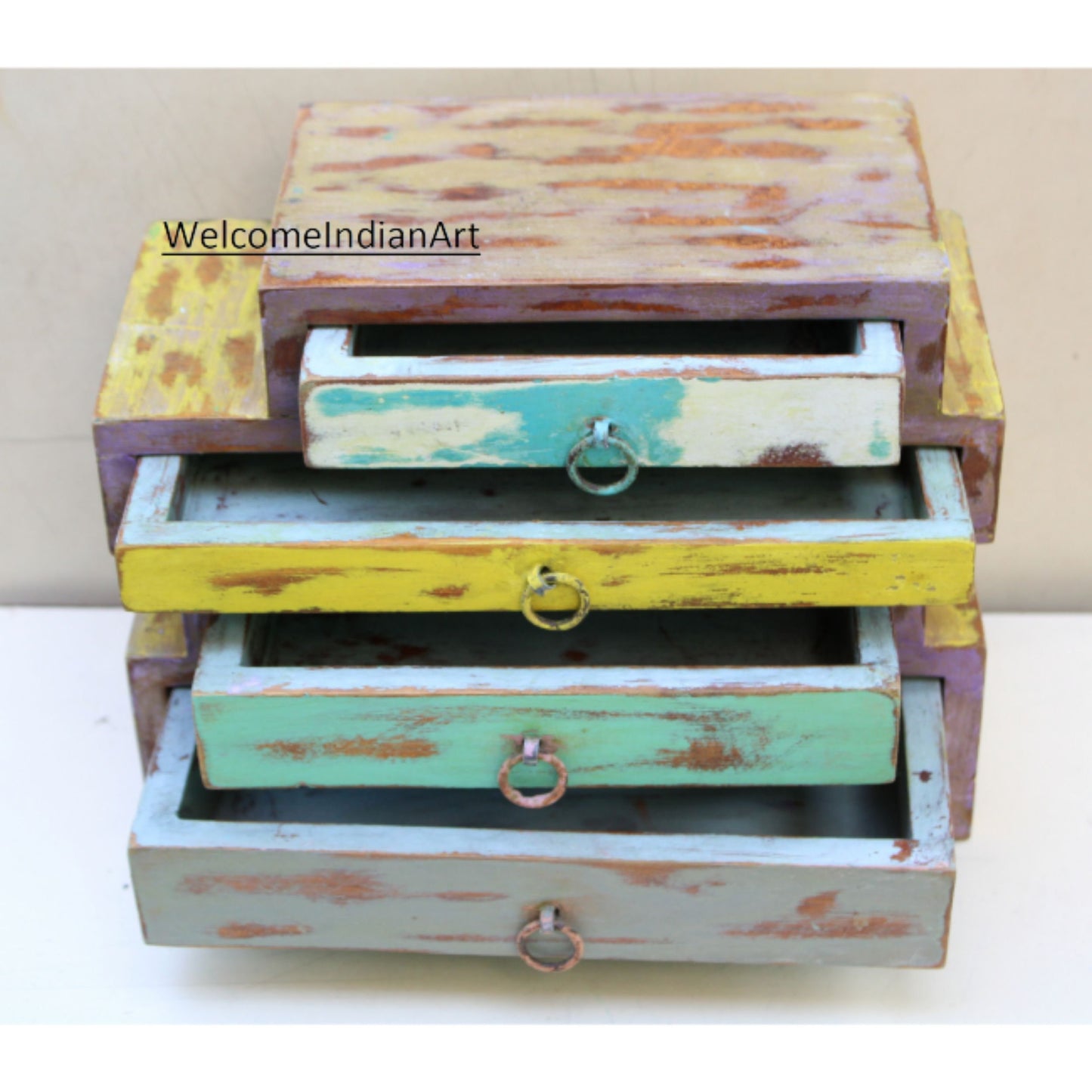 Wooden Hand Carved Drawer Multi-Utility Model 1