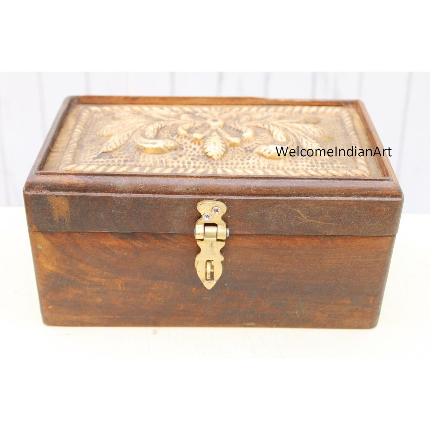 Wooden Brass Fitted Box, Jewellery Model 1