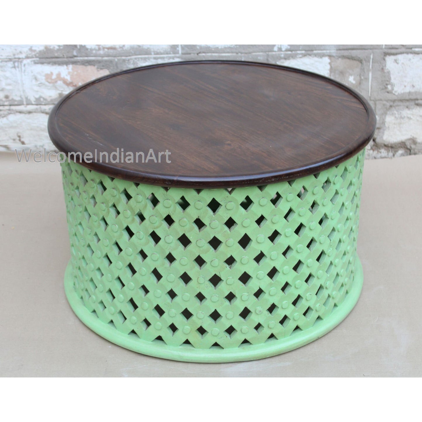 Wooden Coffee Table Hand Carved Wood