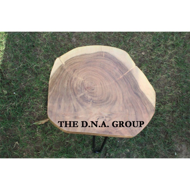 Wooden Coffee Table, Live Edge 2 Inch Thickness