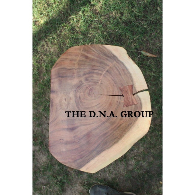 Wooden Coffee Table, Live Edge 2 Inch Thickness