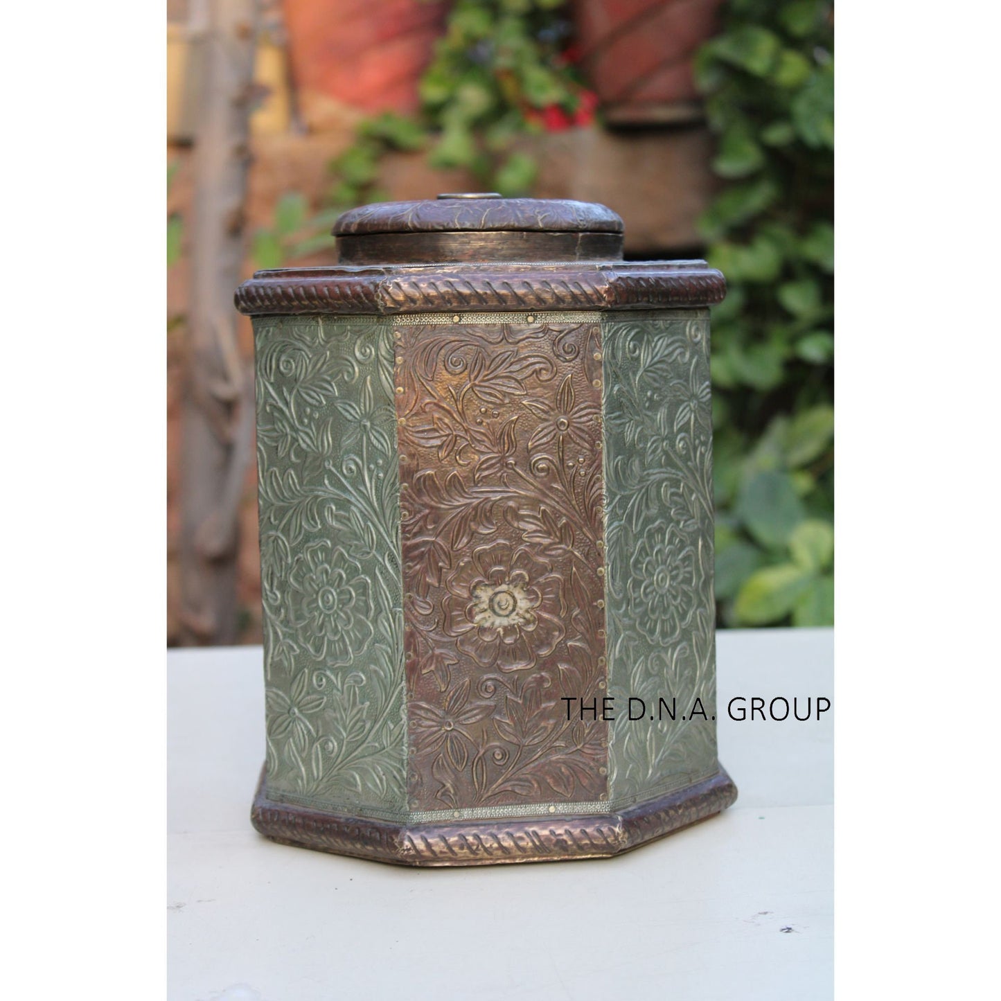 Antique Wooden Brass Fitted Box Model1 Long Brassbox