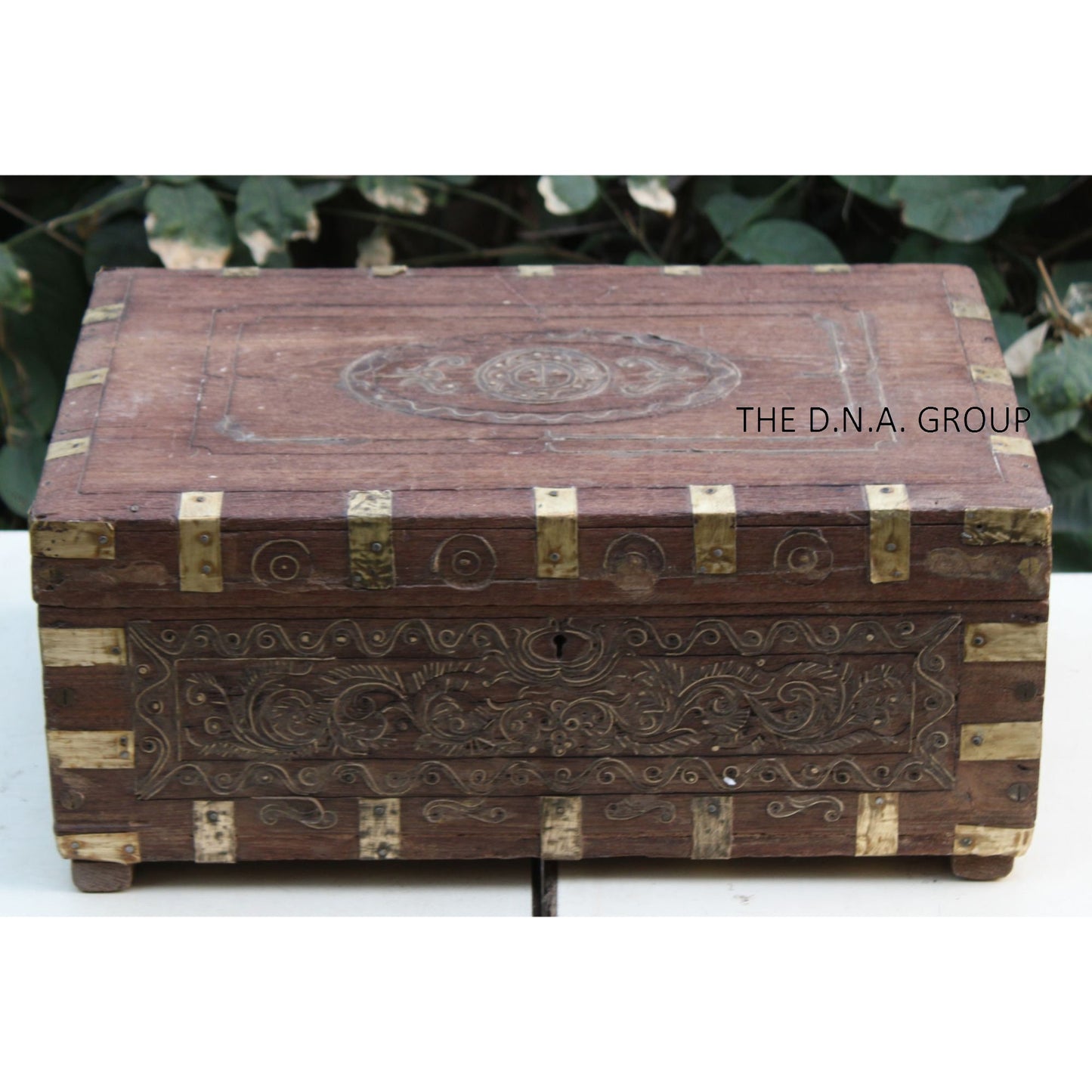 Antique Wooden Trunk With Secret Metal