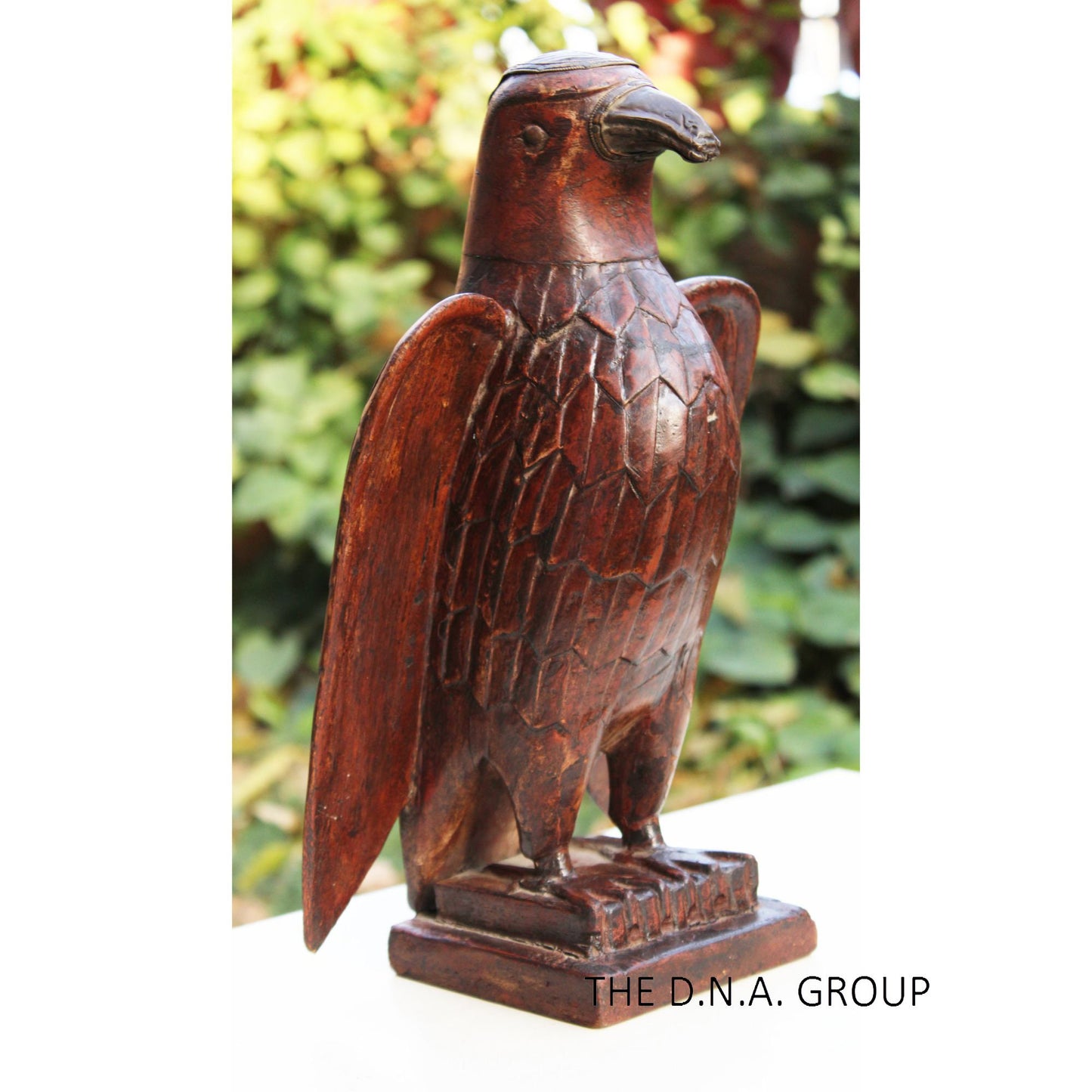 Handmade Antique Wooden Bird Statue Art
