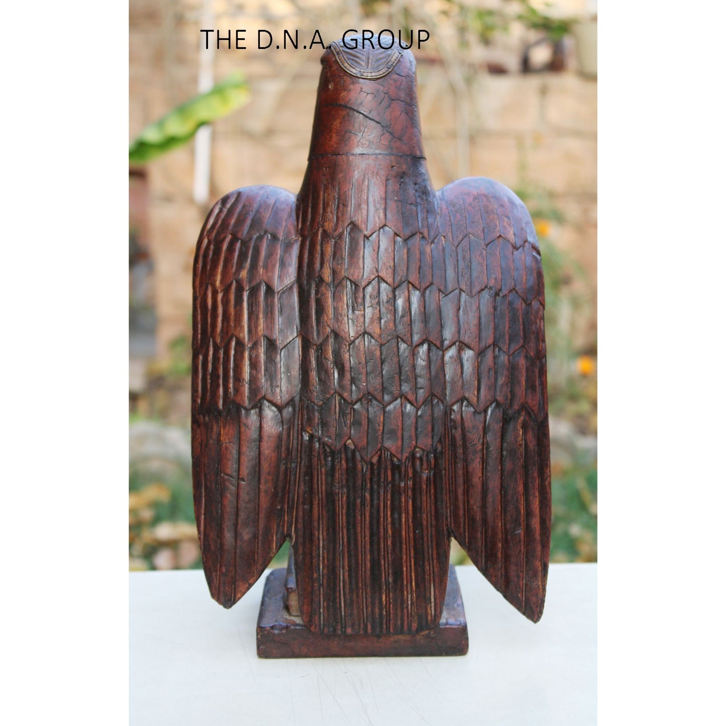 Handmade Antique Wooden Bird Statue Art