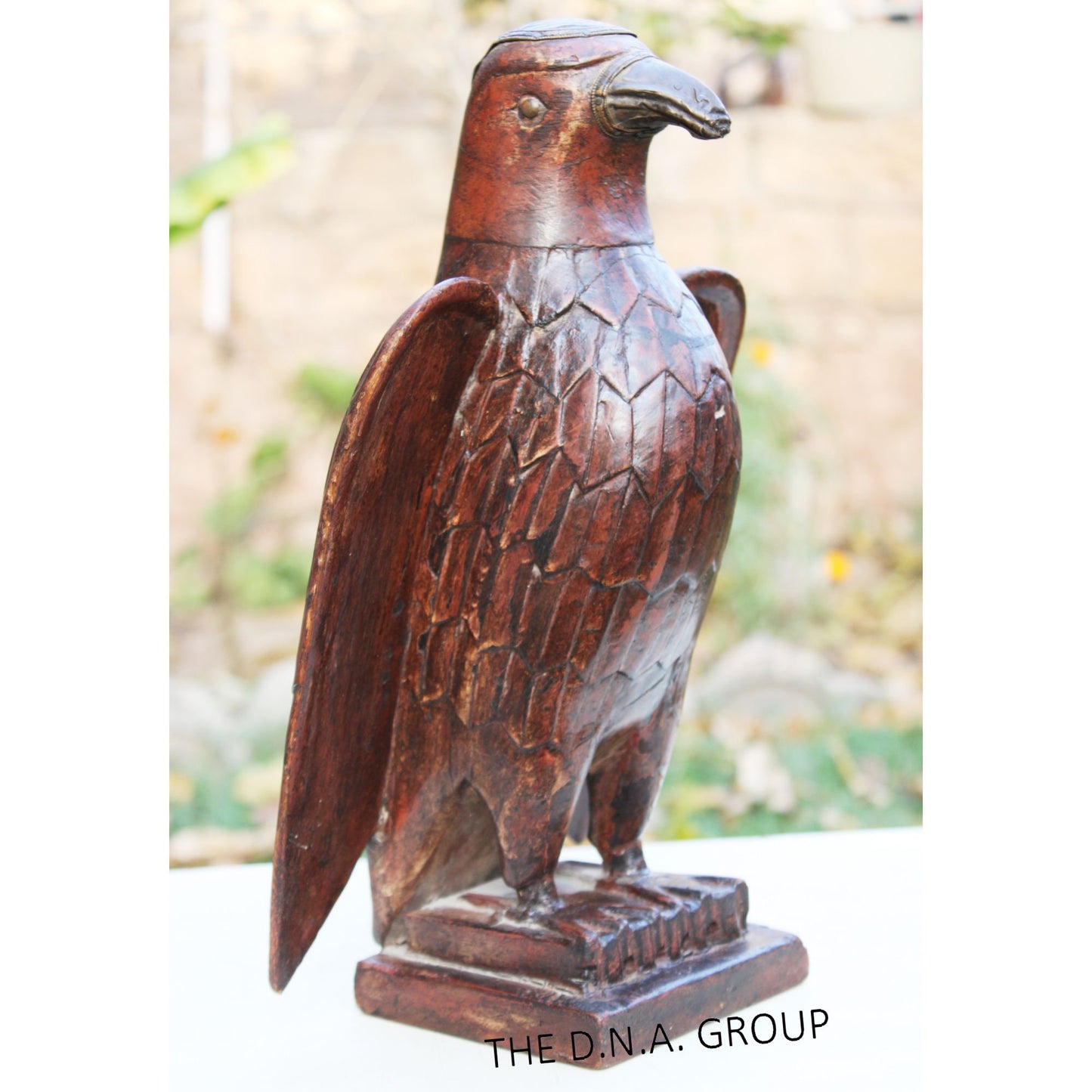 Handmade Antique Wooden Bird Statue Art