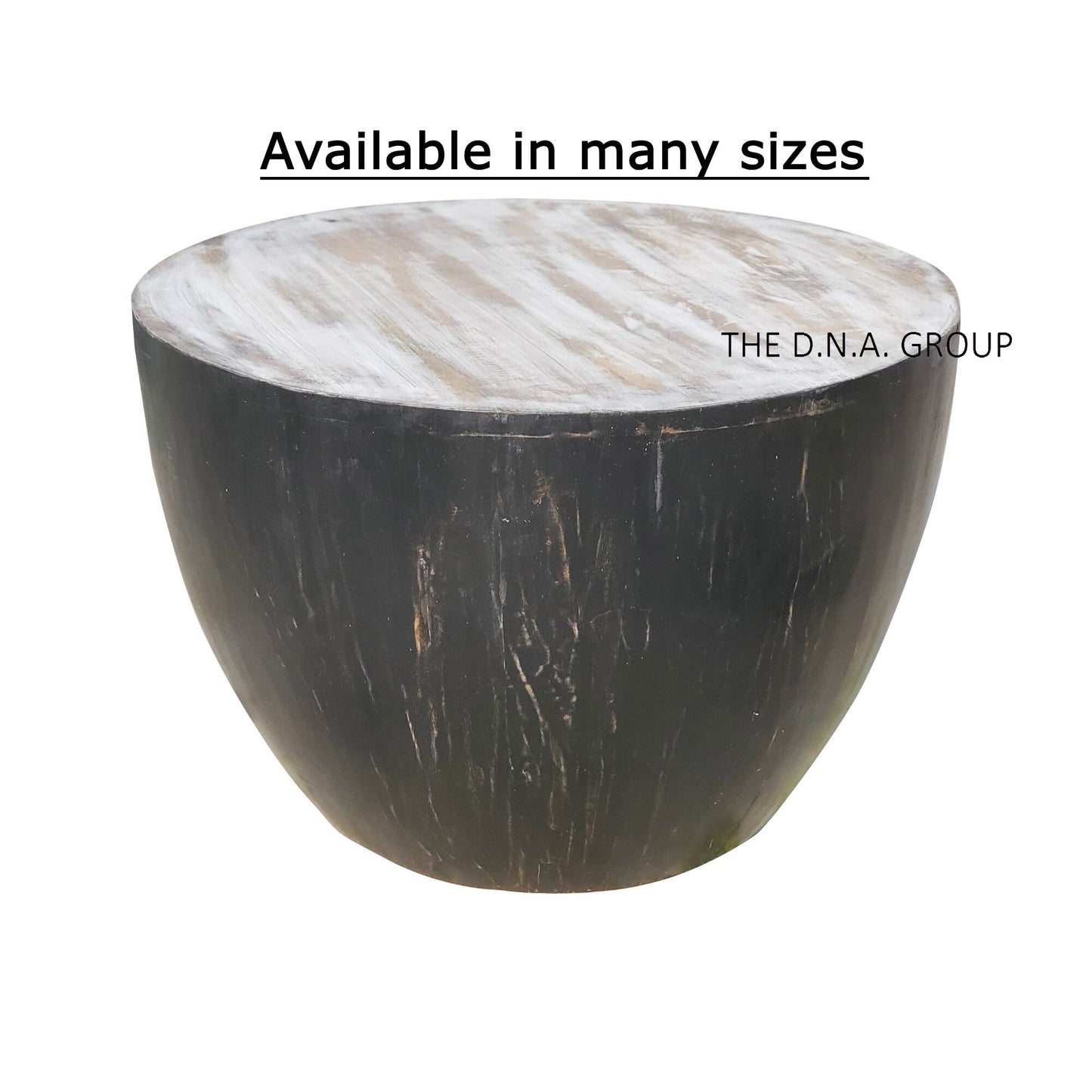 Wood Coffee Table, Drum Shape 10X10X10