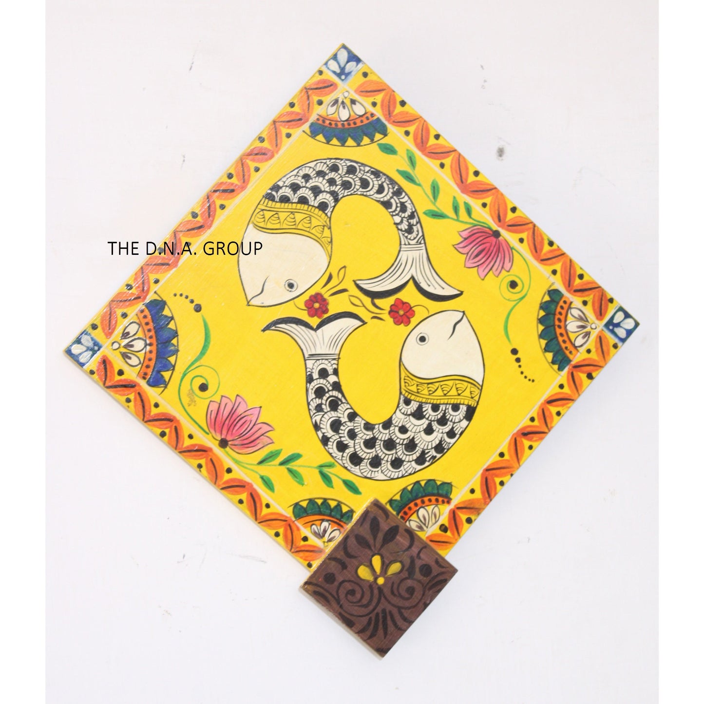 Wood Handpainted Kite Wall Decor Fish Pattern