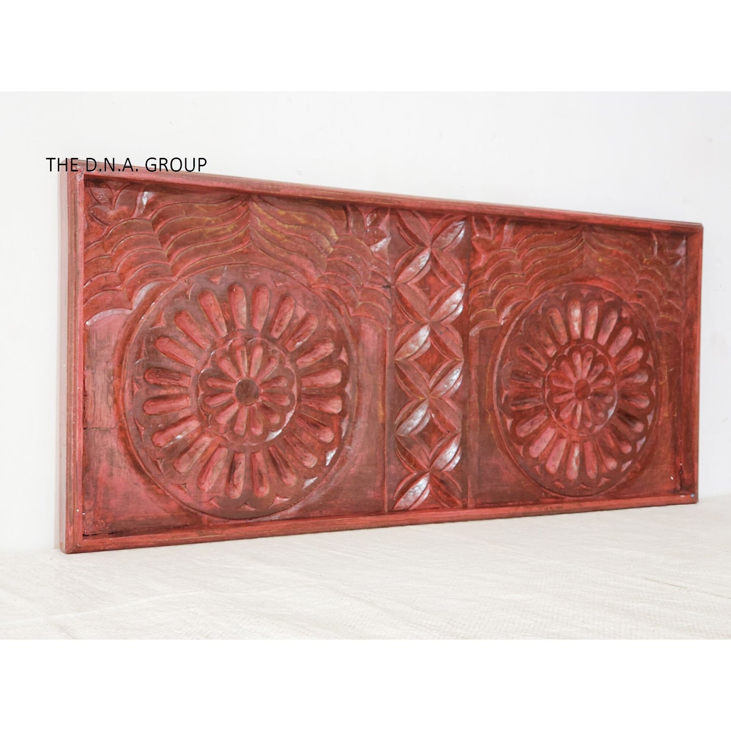 Unique Design Wooden Carving Wall Red