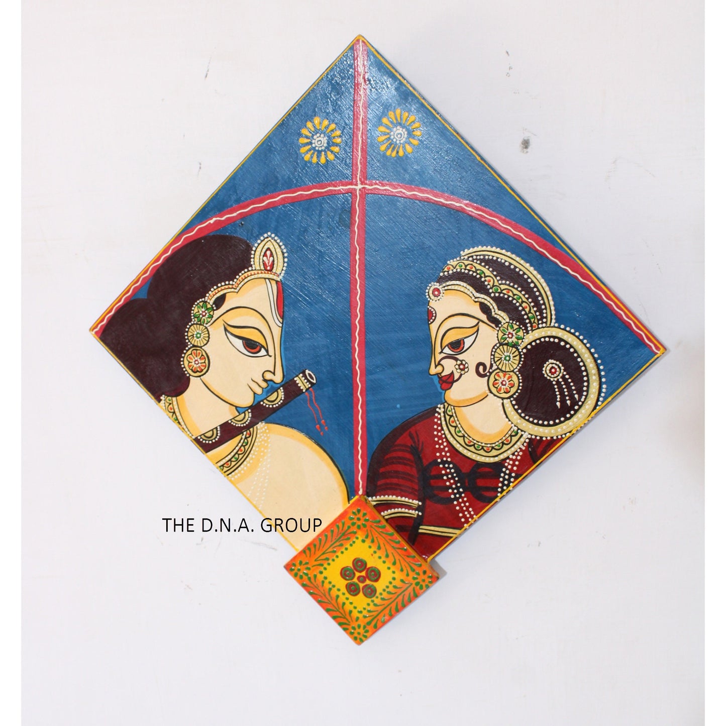 Wood Handpainted Kite Wall Decor Fish Pattern