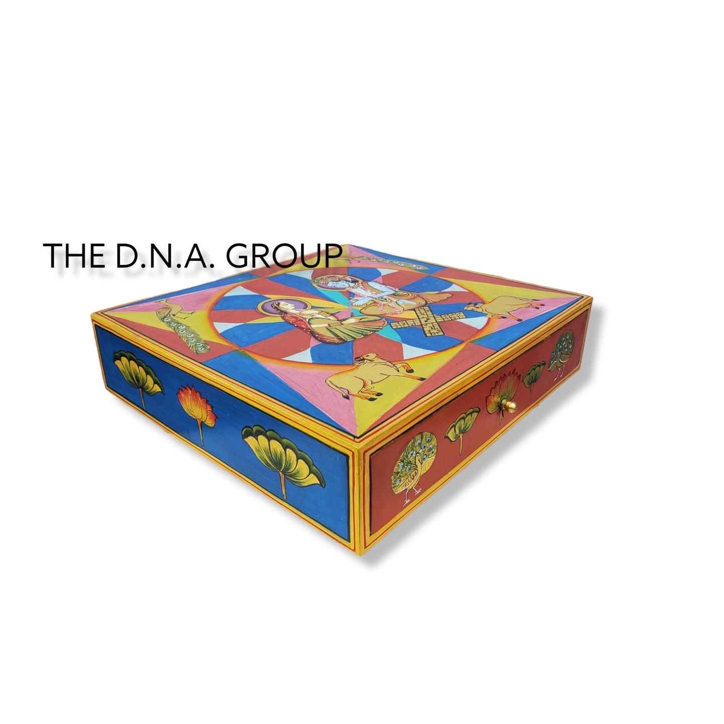 Wooden Drawer Box Hand Painted Wood