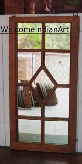 Antique Recycled Wooden Carved Mirror Model 2