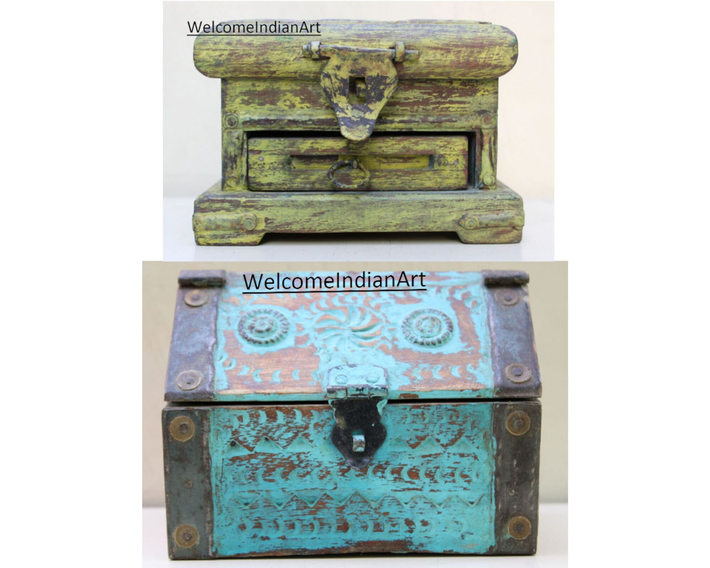 Handpainted Wooden Small Gift Box Model 1