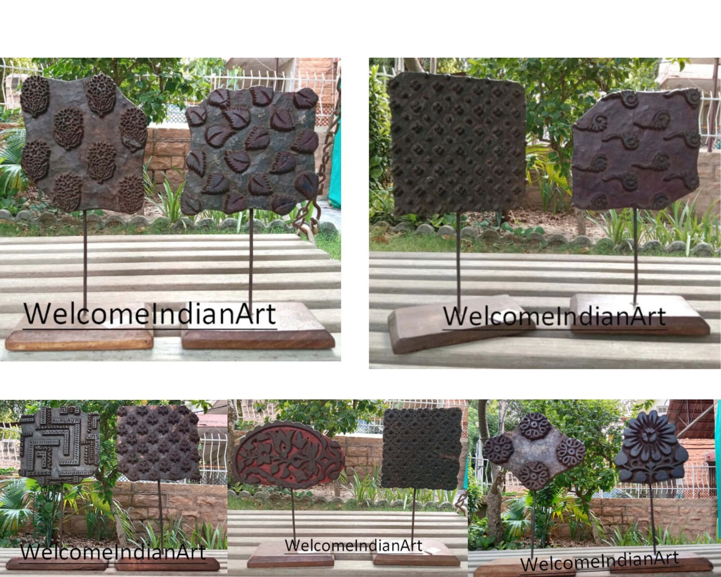 Indian Antique Wooden Textile Printing Model 1