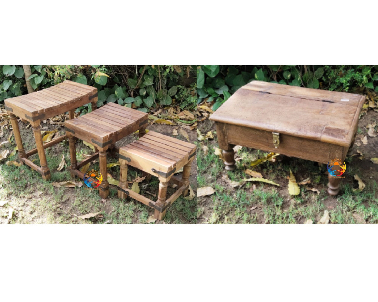 Wooden Nesting Coffee Table S/3, End
