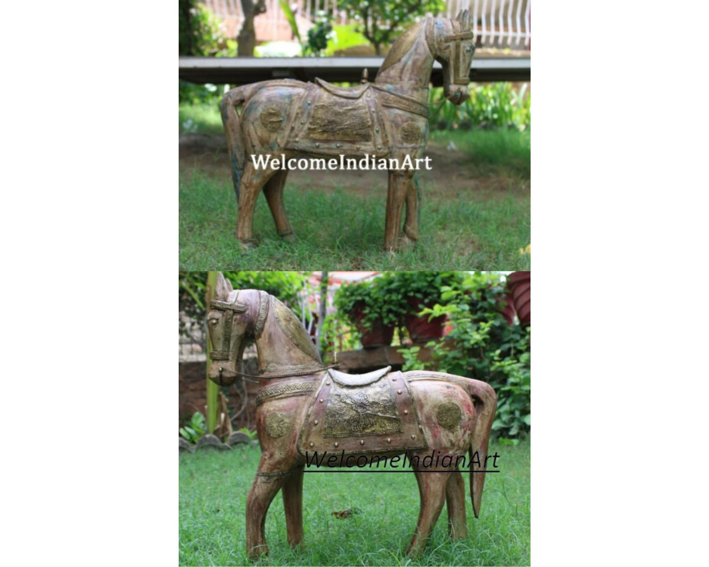 Antique Painted Horse, Hand Carved Model 1