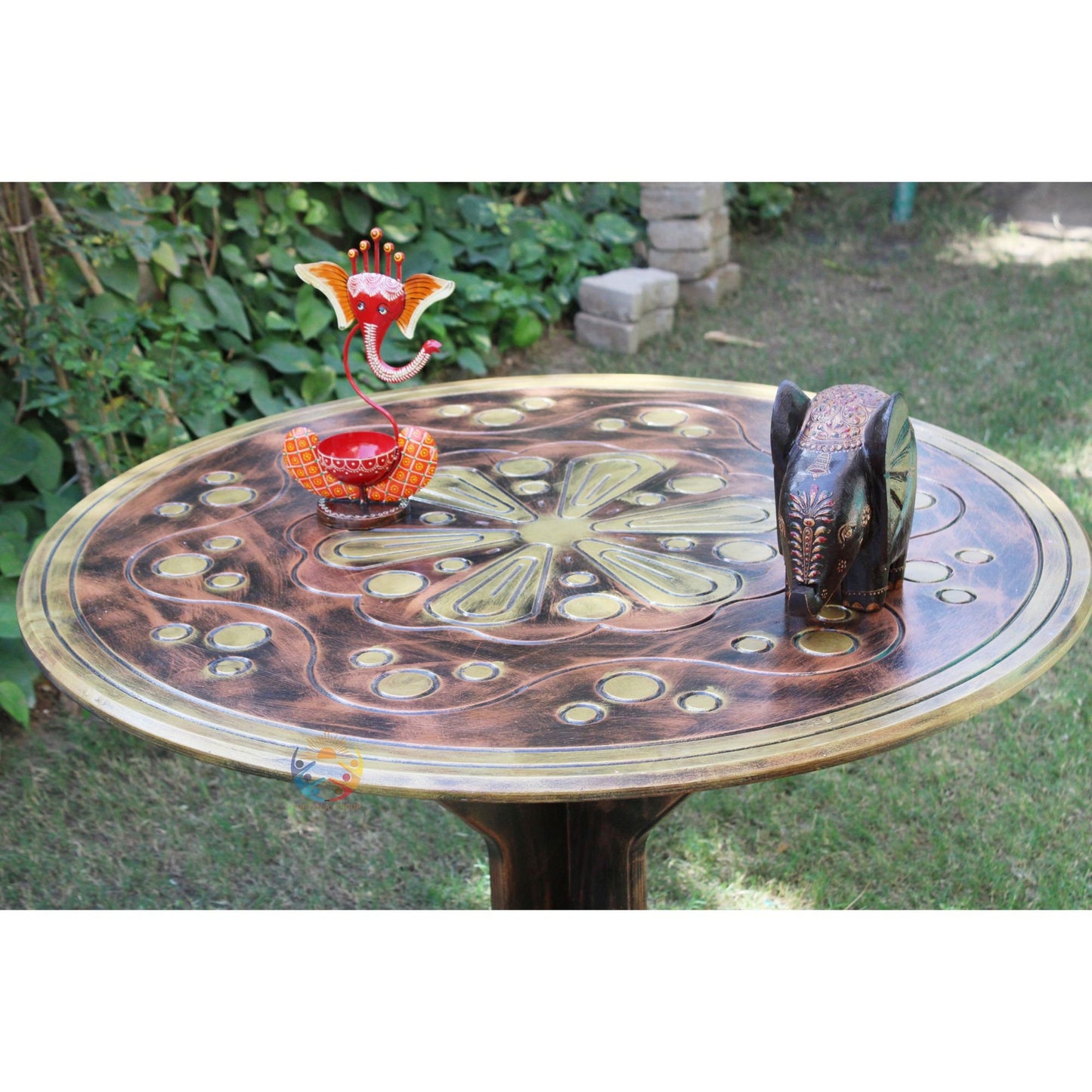 Wooden Round Dining Table Indian Mdf