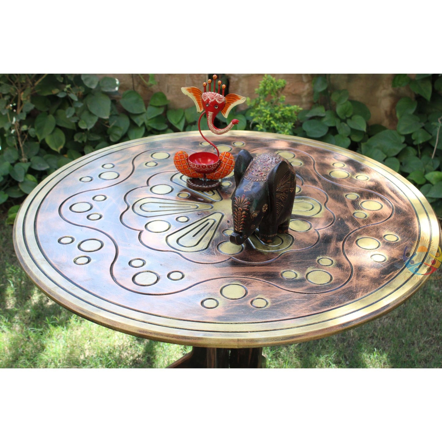 Wooden Round Dining Table Indian Mdf