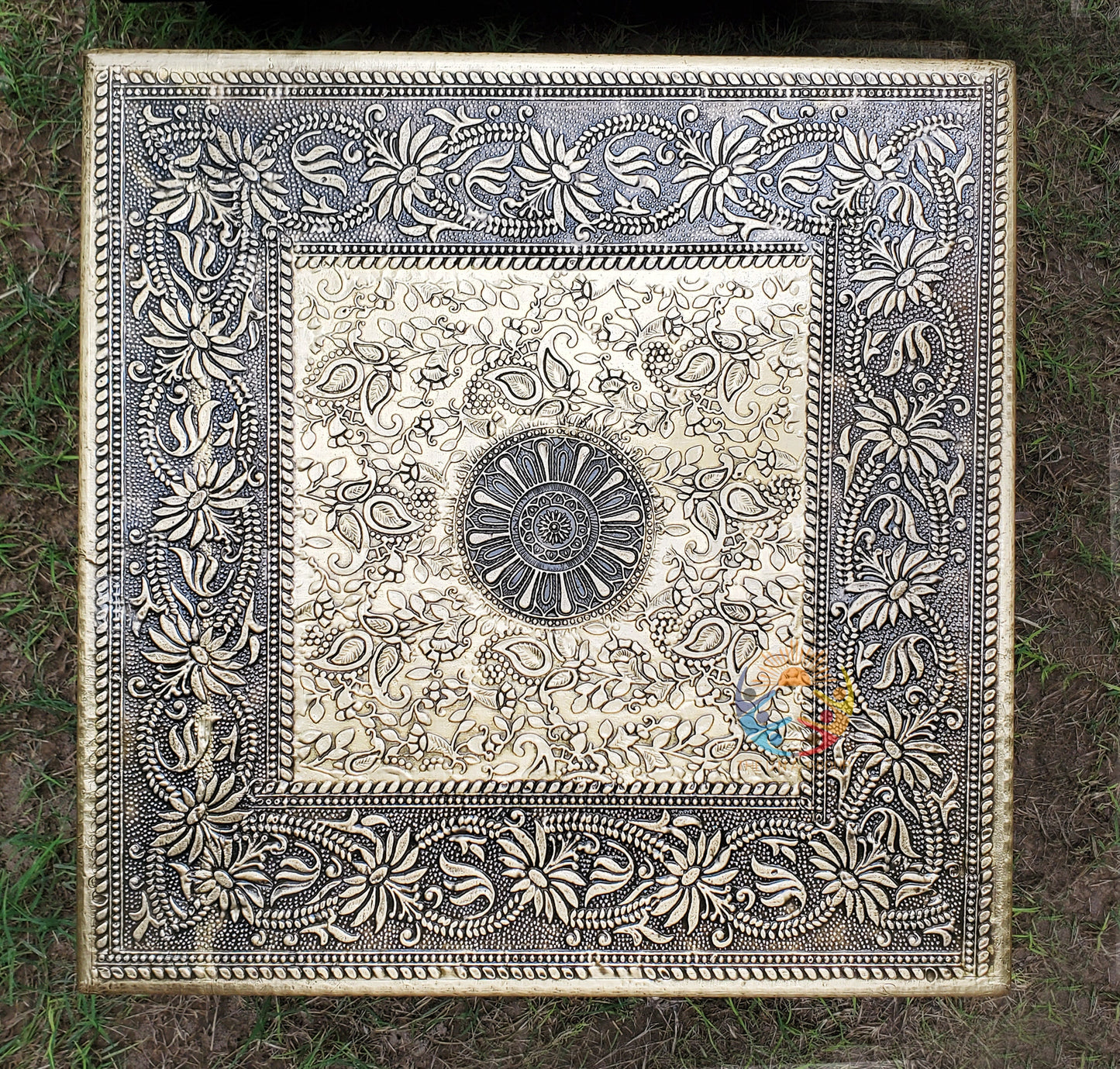 Unique Puja Bajot – Hand-Painted Wooden Chowki
