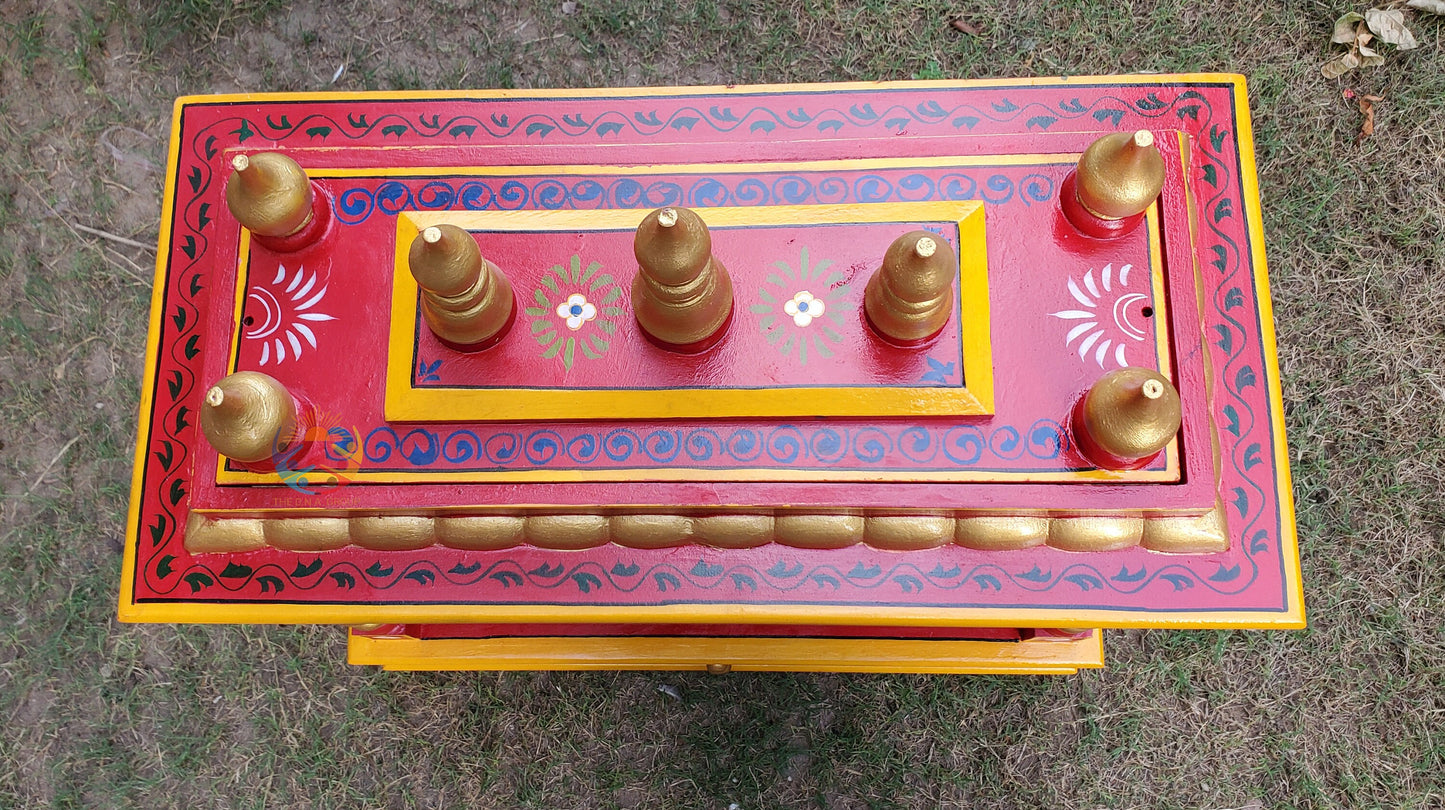 Wooden Temple Hindu Diwali Pooja Model 1
