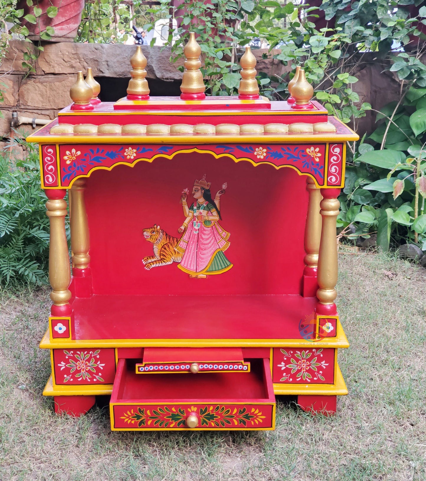 Wooden Temple Hindu Diwali Pooja Model 1