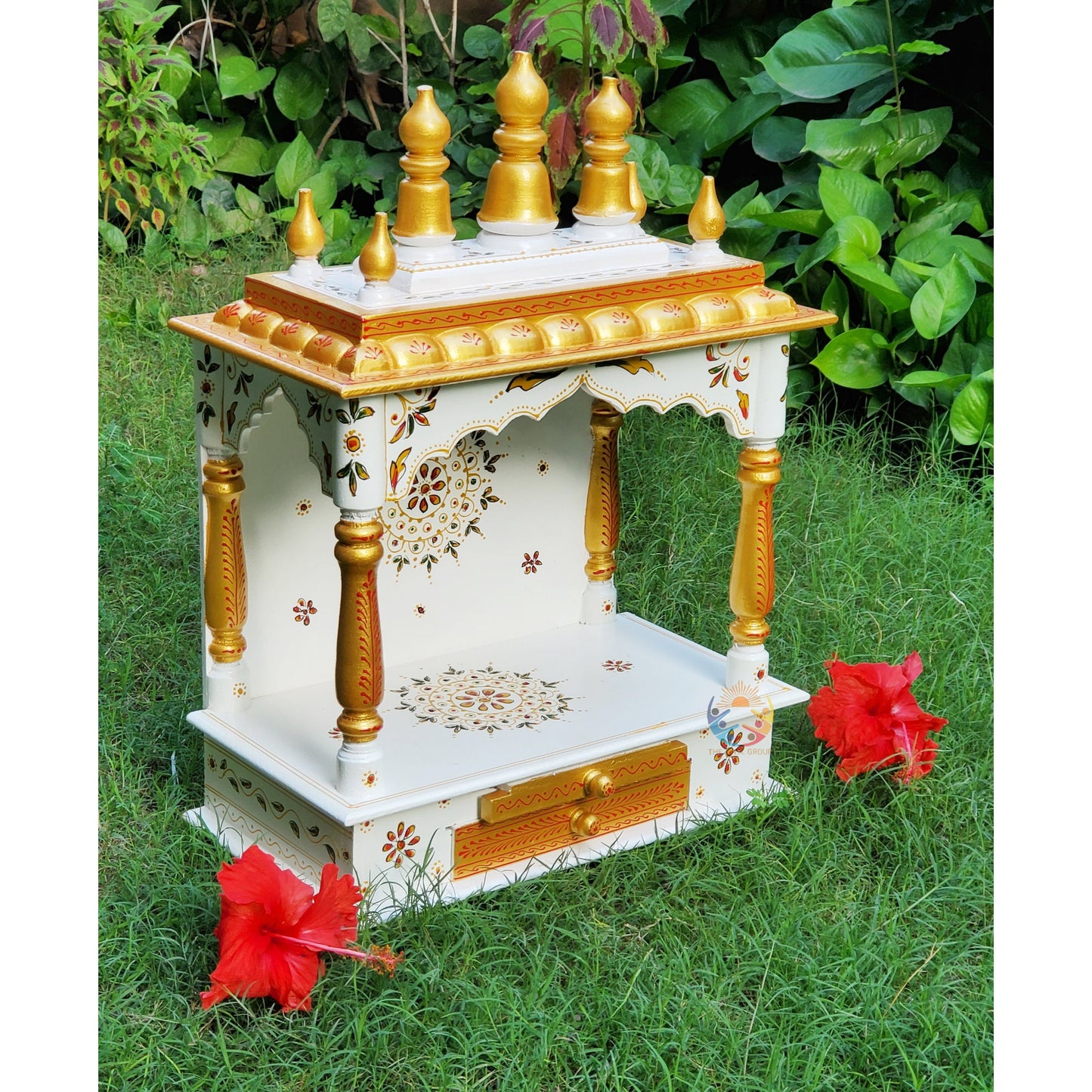 Handcrafted Wooden Hindu Temple Mandir Wooden