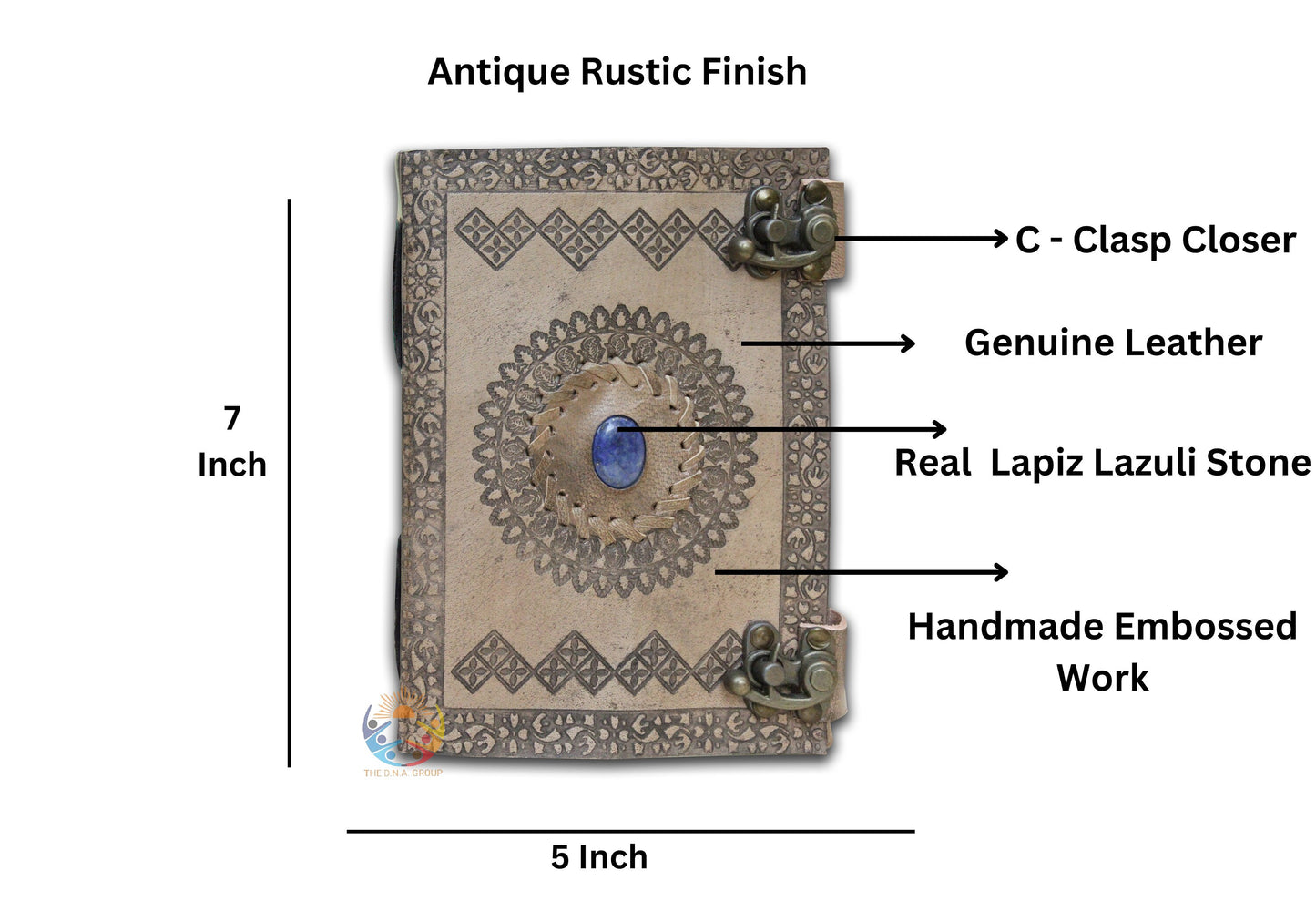 Leather Journal Diary A5 Semi Amethyst
