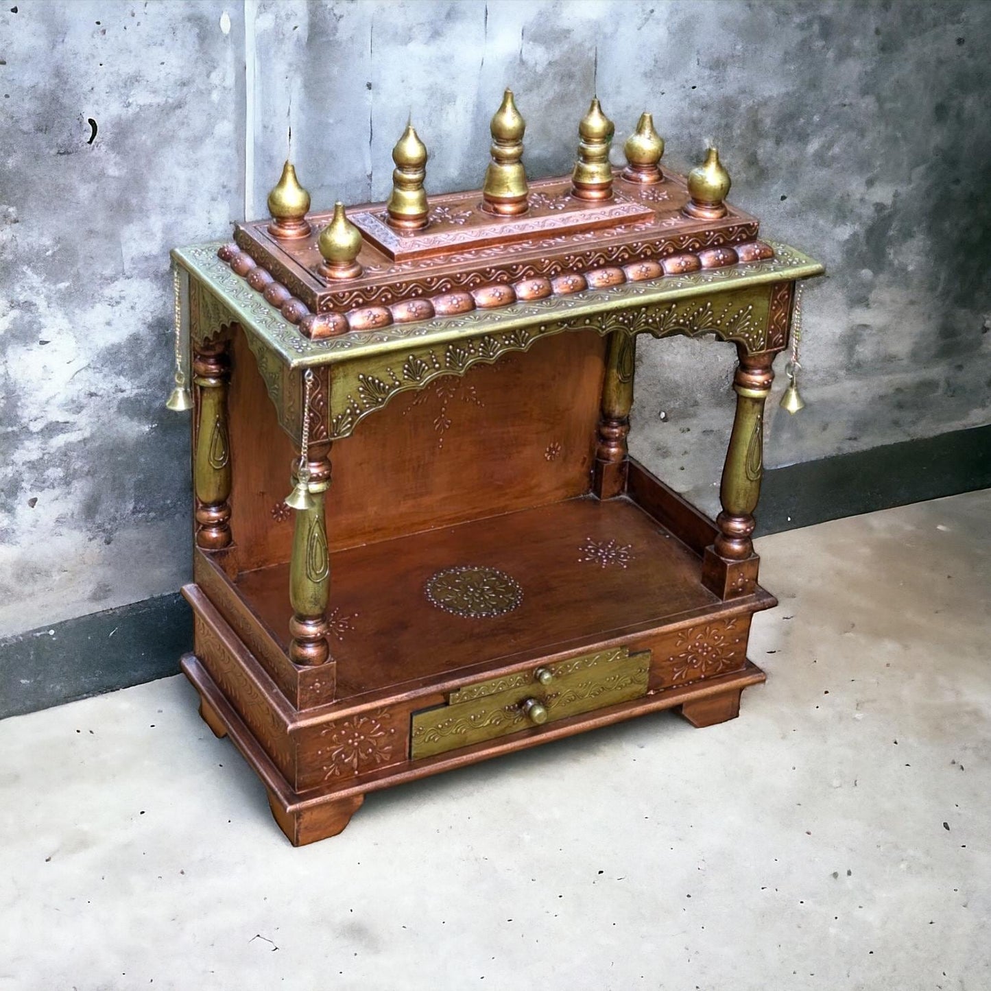 Wooden Pooja Mandir Temple, Home Altar