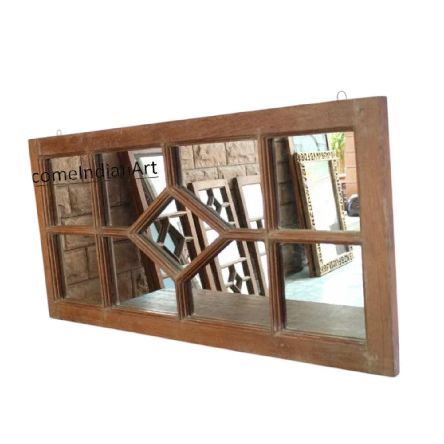 Antique Recycled Wooden Carved Mirror Model 2