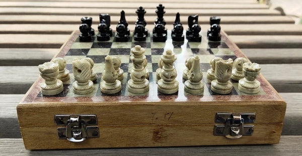 Unique Handmade Chess Board - 8"