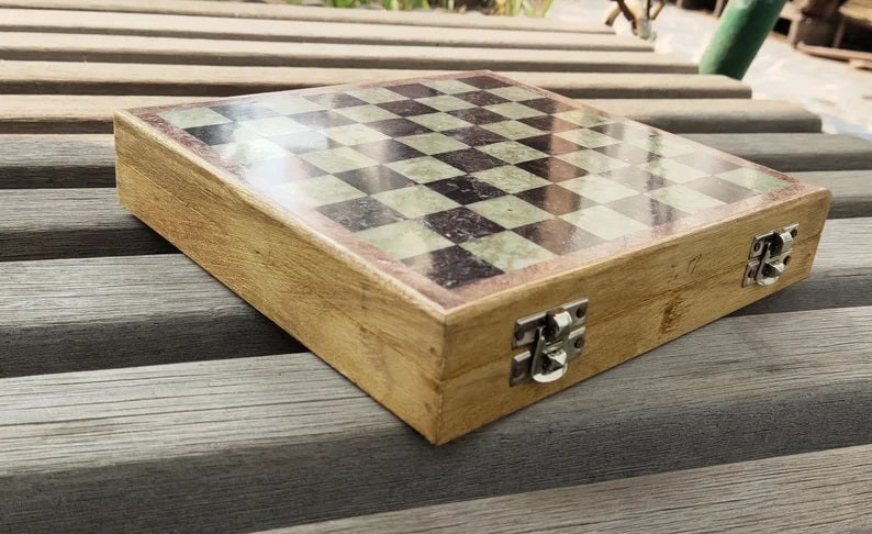 Unique Handmade Chess Board - 8"