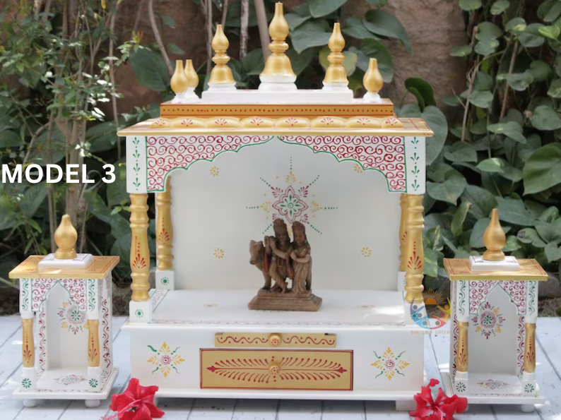 Big Size Hindu Pooja Mandir For Home Buy Big One & Get Two Free, Wall Mount Hanging Temple, Designer Indian Mandir, House of God Prayer