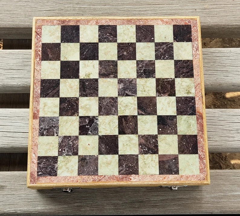 Unique Handmade Chess Board - 8"