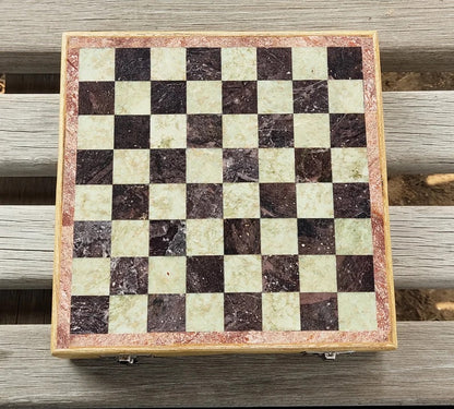 Unique Handmade Chess Board - 8"